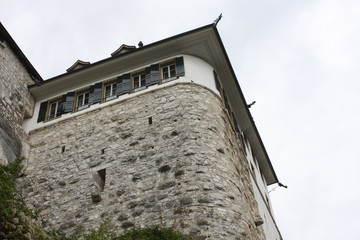 Aarburg Castle on the Aare River in Canton Aarau, Switzerland (large stitched file)