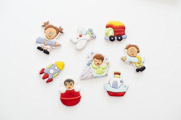 A set of bright figured gingerbread. Home cooking.