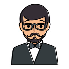 elegant businessman avatar character