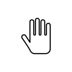 line hand icon on white background