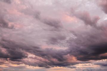 Clouds on sunset