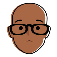 young man head avatar character