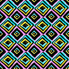 Seamless repeating textile, ink brush strokes pattern in doodle grunge texture style.