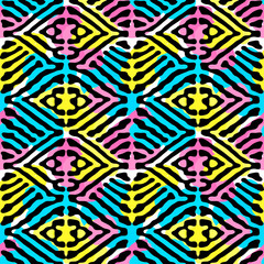 Seamless brushpen textile doodle pattern grunge texture