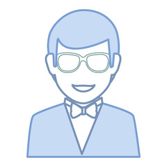elegant businessman avatar character vector illustration design