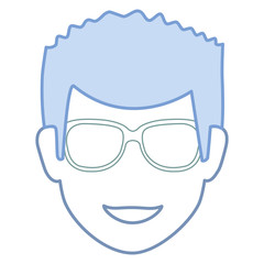 Fototapeta premium young man head avatar character