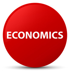 Economics red round button