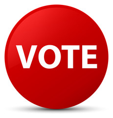 Vote red round button