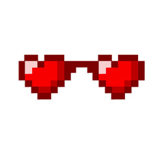 pixel art heart. love and valentine