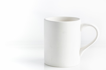 White Mug on White Background