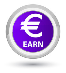 Earn (euro sign) prime purple round button