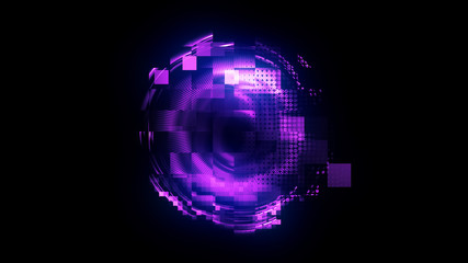 Abstract background. luminous swirling. Elegant glowing circle. Big data cloud. Light ring..Sparking particle. Space tunnel. Colorful ellipse. Glint sphere. Bright border. Magic portal. Energy ball.