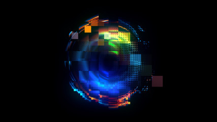 Abstract background. luminous swirling. Elegant glowing circle. Big data cloud. Light ring..Sparking particle. Space tunnel. Colorful ellipse. Glint sphere. Bright border. Magic portal. Energy ball.
