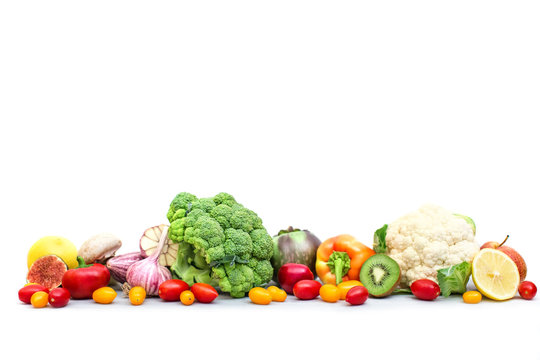 Fototapeta Collection vegetables and fruits.