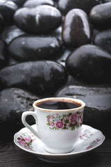 Black stones