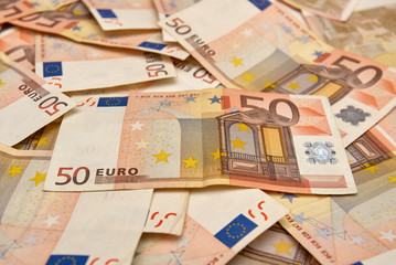 Background of euro bills