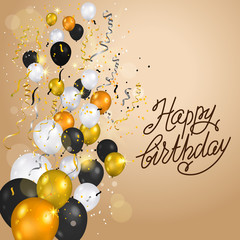 Happy birthday balloons card