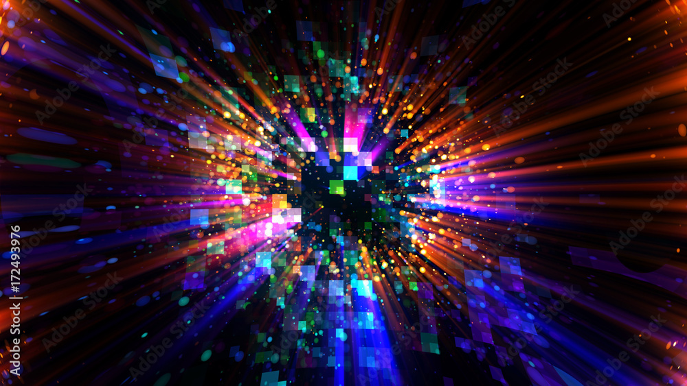 Canvas Prints abstract spacescape, black hole. star on dark background. magic explosion star with particles. .spee