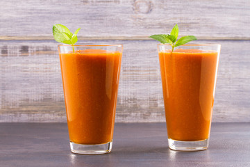 Fruit and berry smoothie, milkshake, horizontal
