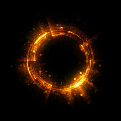 Abstract background. luminous swirling. Elegant glowing circle. Big data cloud. Light ring..Sparking particle. Space tunnel. Colorful ellipse. Glint sphere. Bright border. Magic portal. Energy ball.