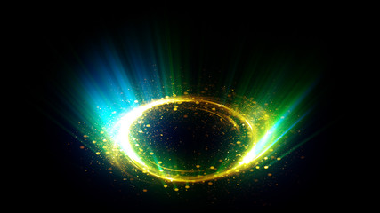 Abstract background. luminous swirling. Elegant glowing circle. Big data cloud. Light ring..Sparking particle. Space tunnel. Colorful ellipse. Glint sphere. Bright border. Magic portal. Energy ball.