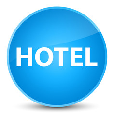 Hotel elegant cyan blue round button