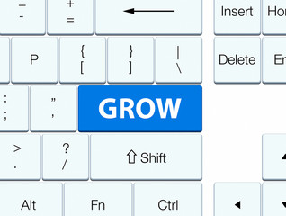 Grow blue keyboard button