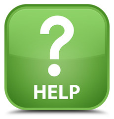 Help (question icon) special soft green square button