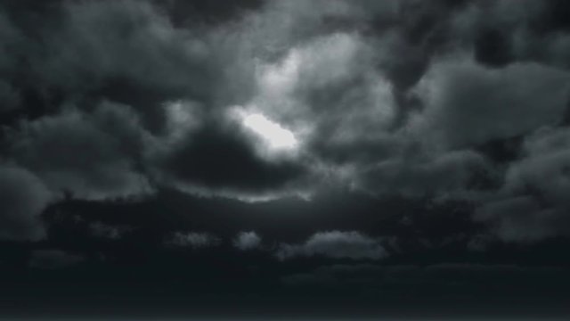 moon horror clouds 4k