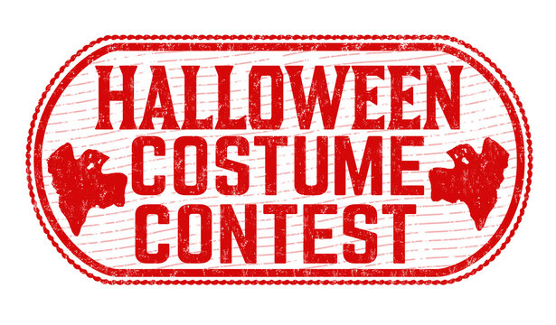 Halloween costume contest  sign or stamp