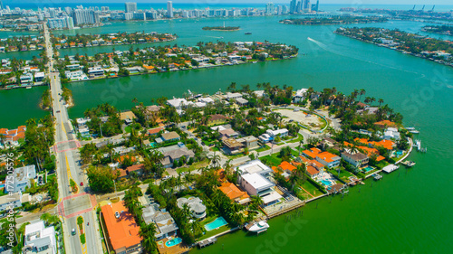 Aerial View Of Venetian Islands Miami Beach South Florida Aerial View Of Venetian Islands Miami Beach South Florida Usa