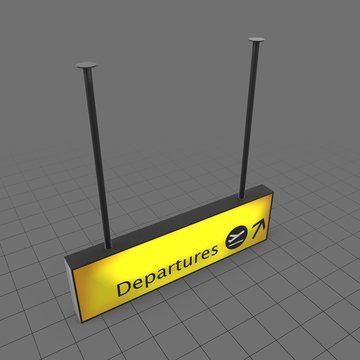 Airport departure sign