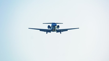 Fototapeta na wymiar passenger plane taking off composition photography