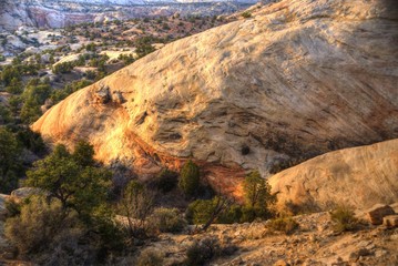 Calf Creek Canyon as the Sun Sets in the Grand Staircase