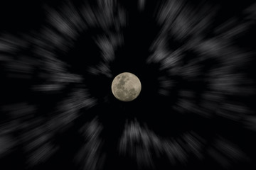 Night sky and the moon.