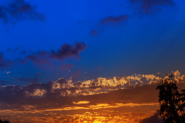 Beautiful sunset at the view point