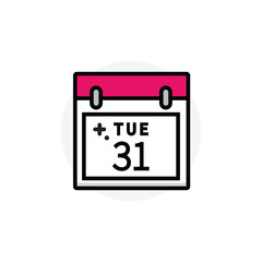 Business schedule concept Isolated Line Vector Illustration editable Icon