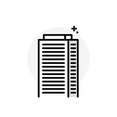 Company building concept Isolated Line Vector Illustration editable Icon