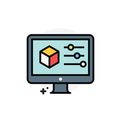 Setting concept Isolated Line Vector Illustration editable Icon