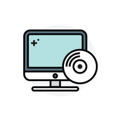 Software installation concept Isolated Line Vector Illustration editable Icon