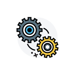 Setting concept Isolated Line Vector Illustration editable Icon