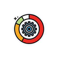 Analysis business concept Isolated Line Vector Illustration editable Icon