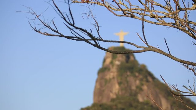 Shot of Christ the Redeemer in Rio de Janiero, Brazil