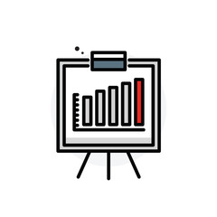 Money stock chart concept Isolated Line Vector Illustration editable Icon