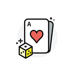 Casino concept Isolated Line Vector Illustration editable Icon