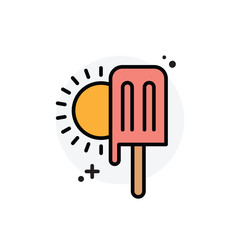Melt icecream concept Isolated Line Vector Illustration editable Icon