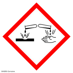 Corrosive vector symbol. Global healthy sign of corrosive