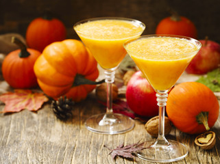 Pumpkin martini cocktail for fall and halloween parties