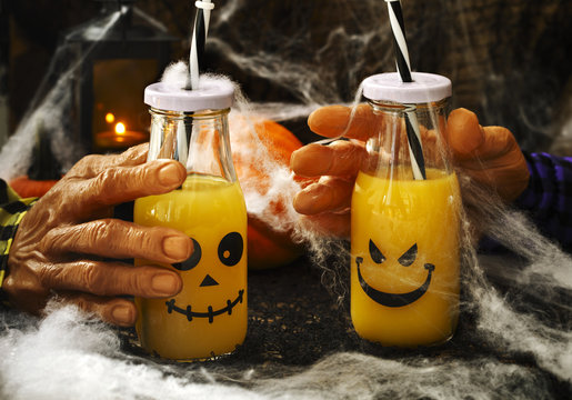 Orange Coctail For Fall And Halloween Parties