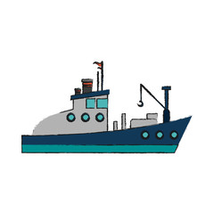 fishing boat icon image vector illustration design